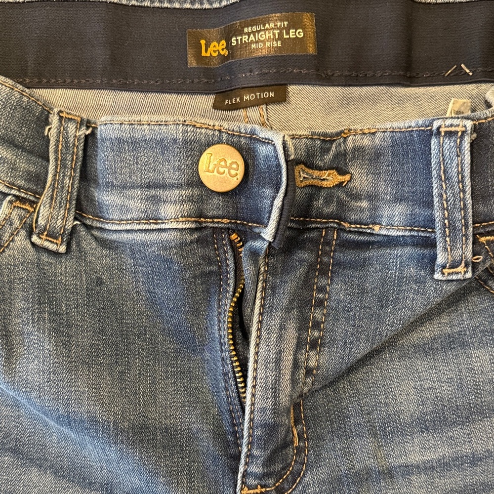 New Lee Women's Straight Leg Jeans in Denim Blue